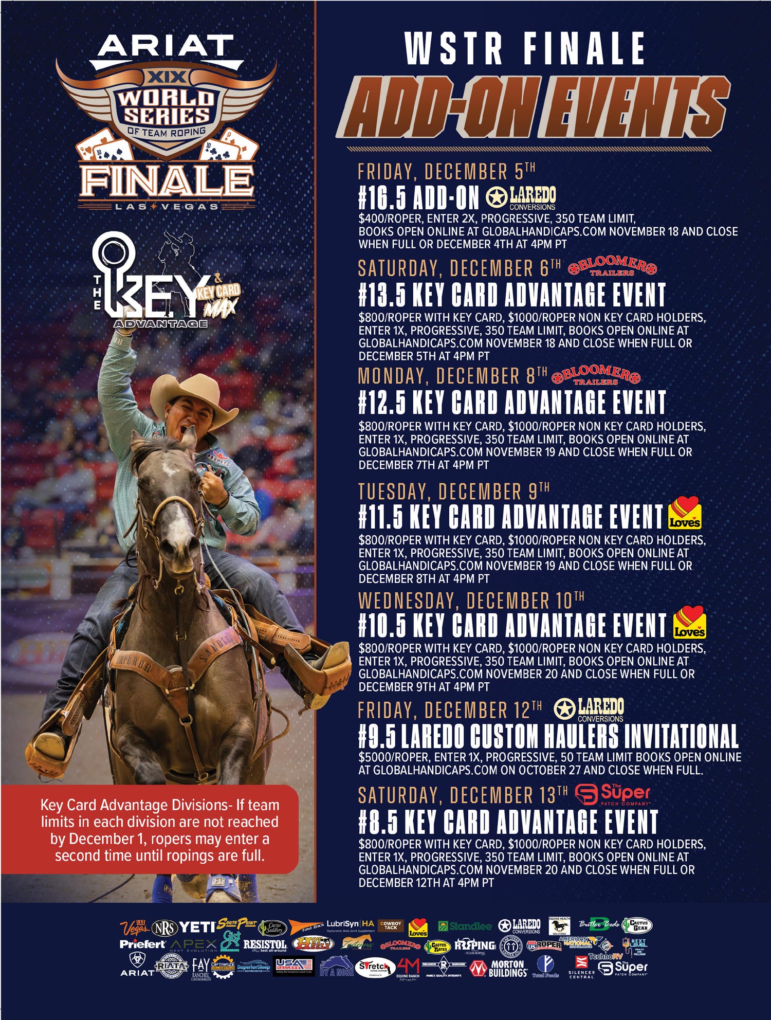 2025 Ariat WSTR Finale Add-On flyer